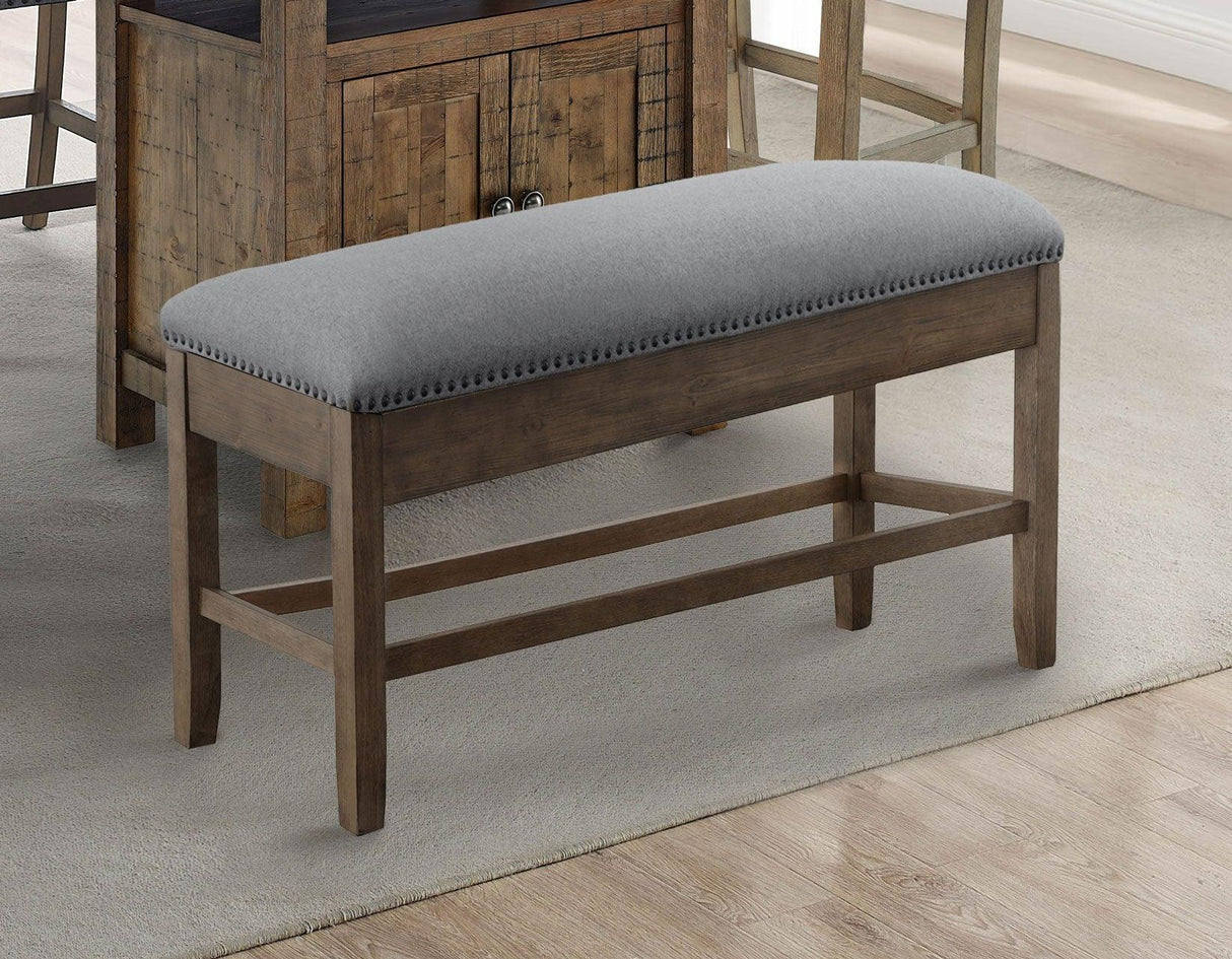 Grayson 24″ Counter Storage Bench w/Nailhead Trim by Steve Silver at Eve Furniture