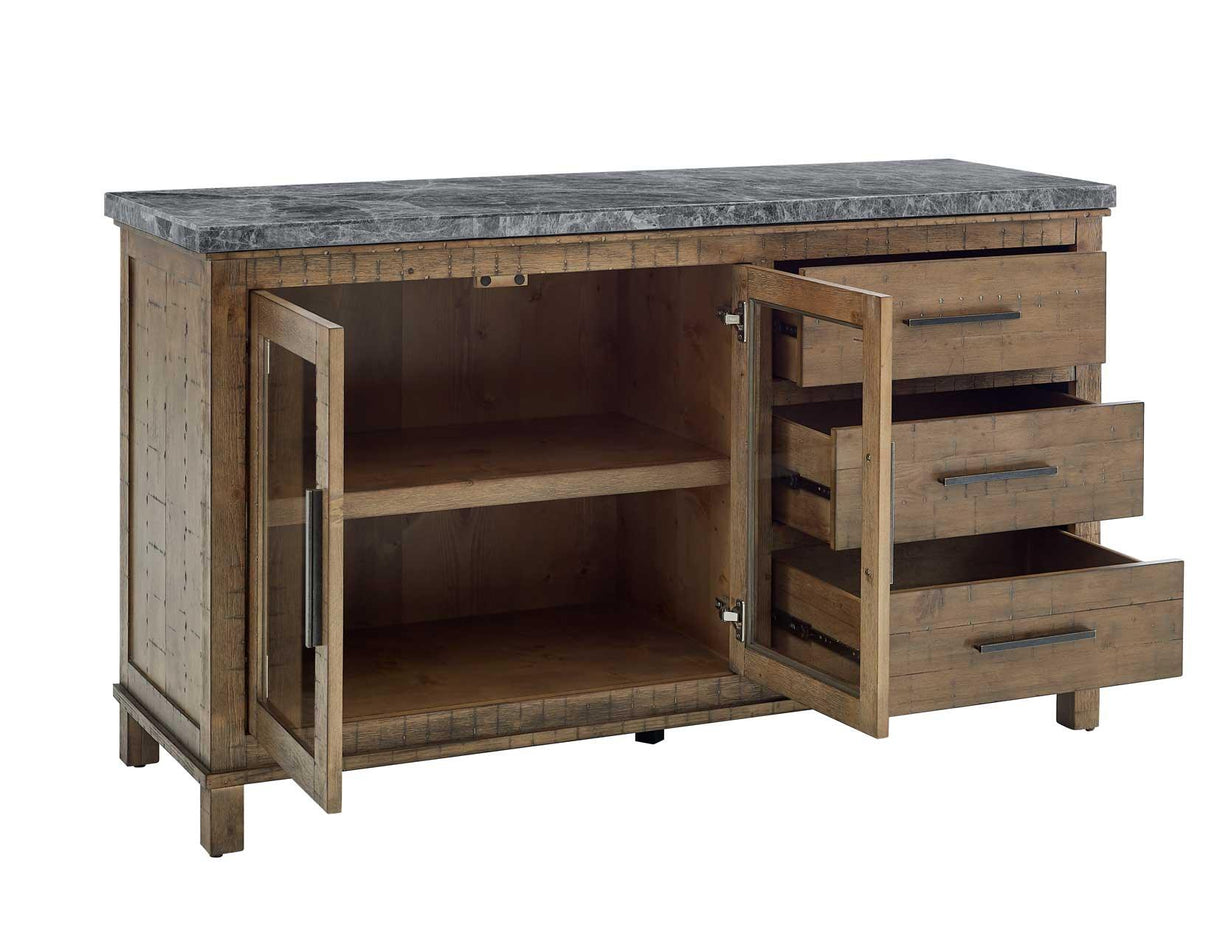Grayson Gray Marble Top Server by Steve Silver at Eve Furniture