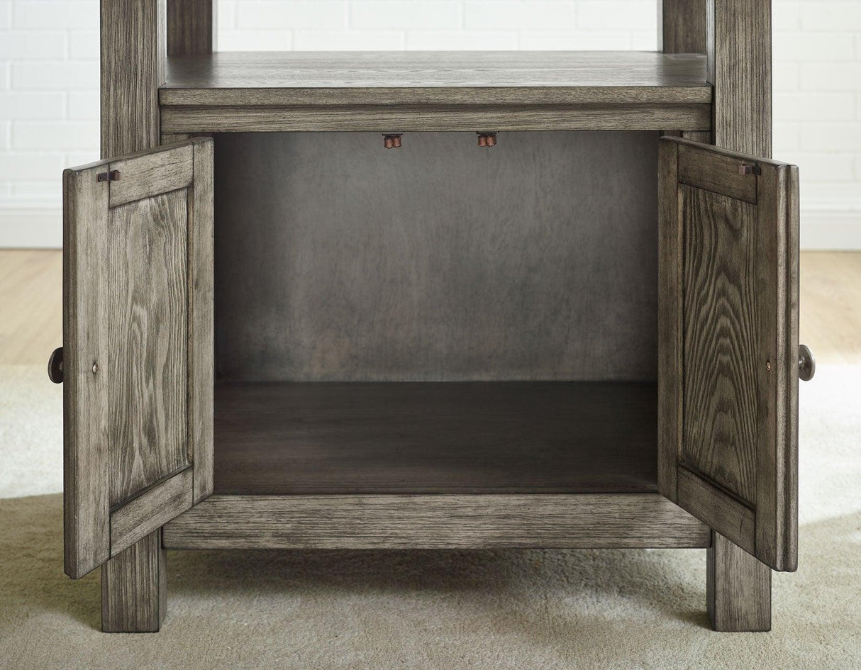 Grayson 60-inch White Marble Counter Storage Table by Steve Silver at Eve Furniture