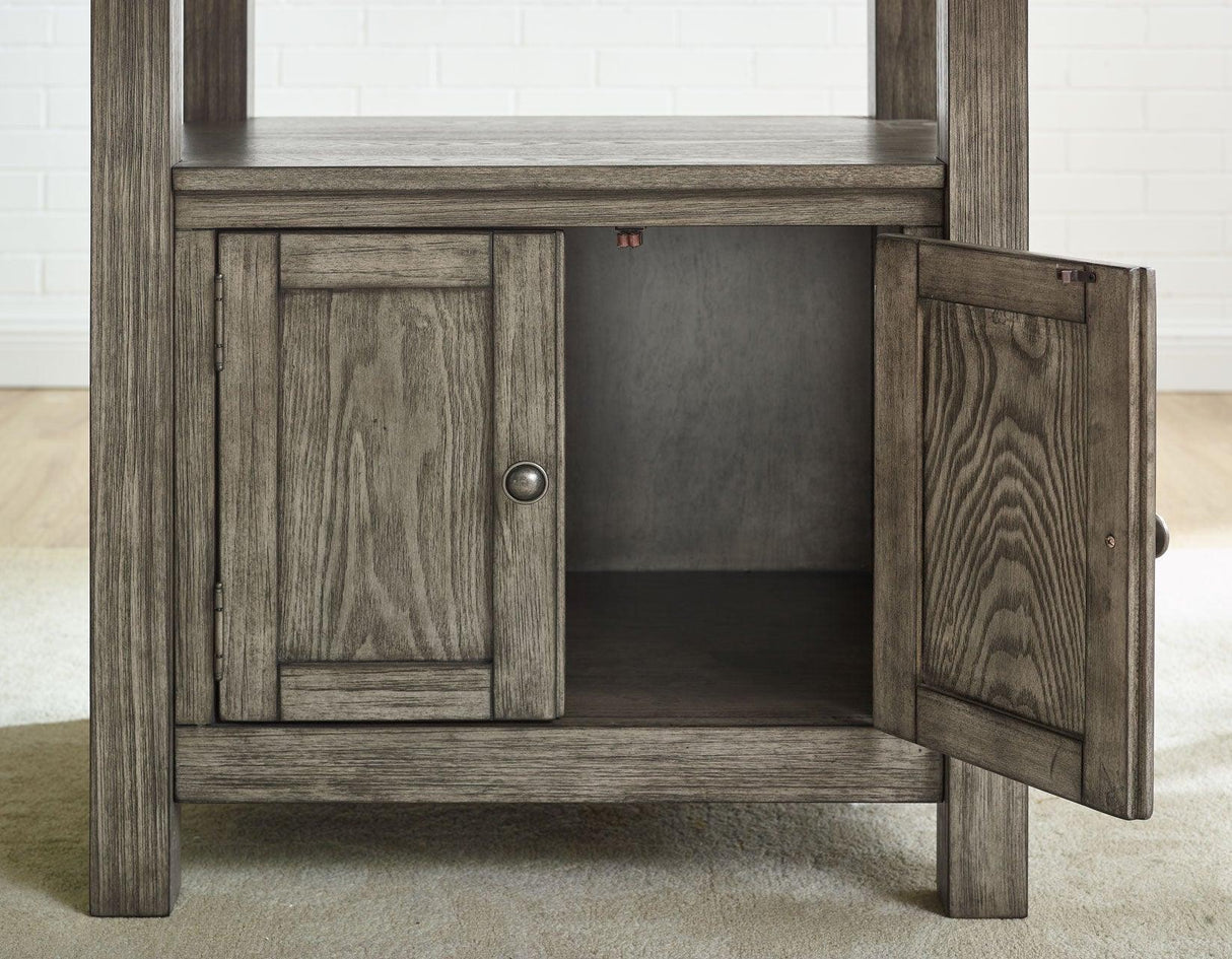 Grayson 60-inch White Marble Counter Storage Table by Steve Silver at Eve Furniture