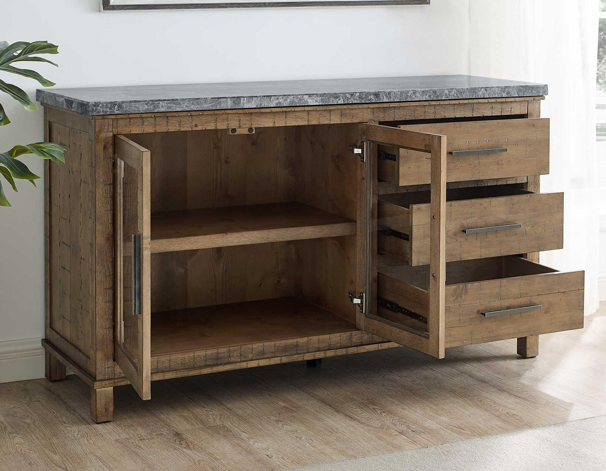 Grayson Gray Marble Top Server by Steve Silver at Eve Furniture