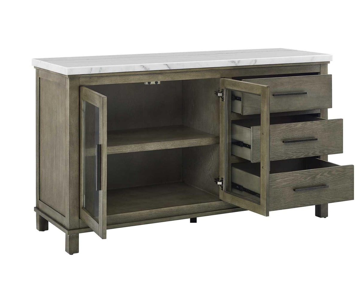 Grayson Server, White Marble Top by Steve Silver at Eve Furniture