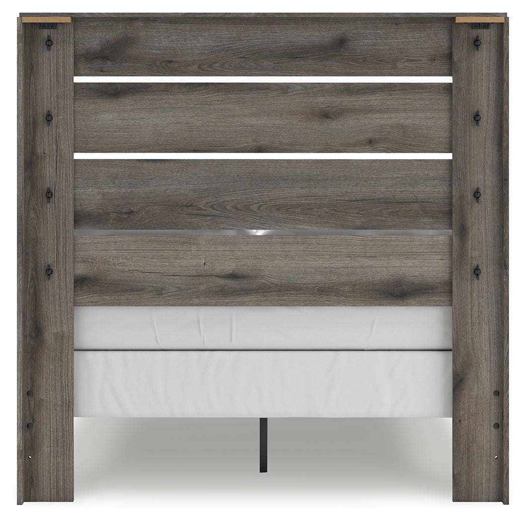 Graystorm Brown Gray Full Panel Bed by Ashley at Eve Furniture
