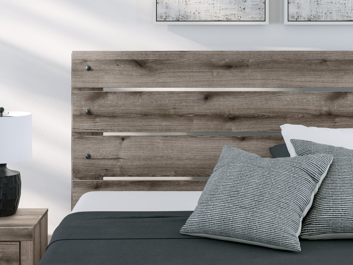 Graystorm Brown Gray King Panel Bed by Ashley at Eve Furniture