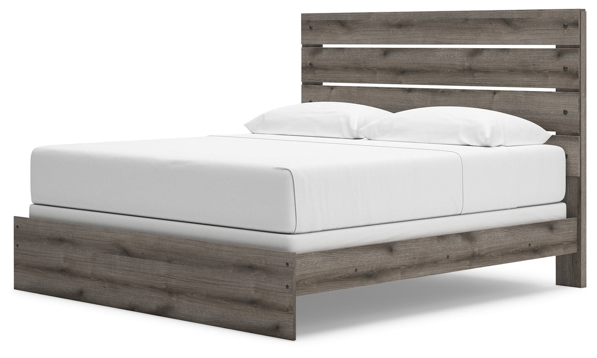 Graystorm Brown Gray King Panel Bed by Ashley at Eve Furniture