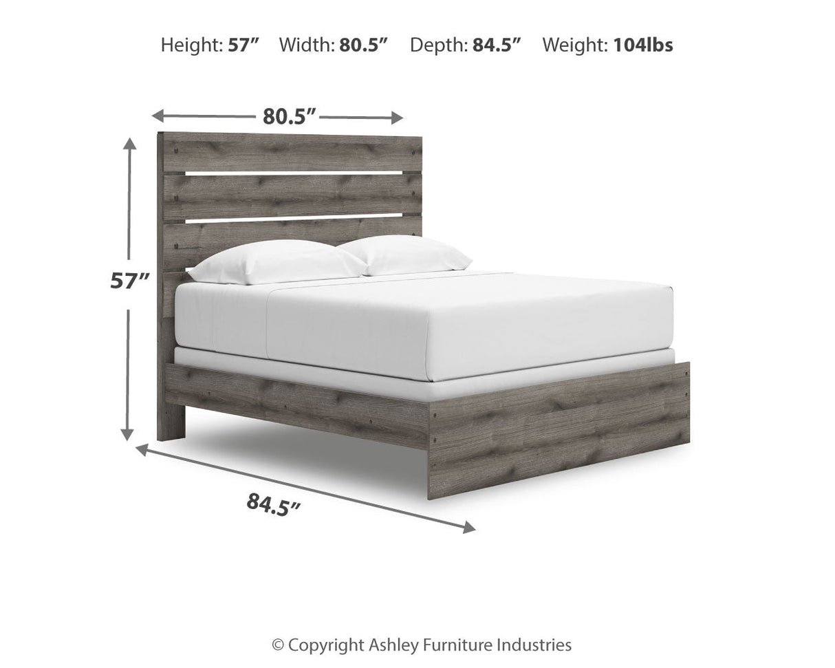 Graystorm Brown Gray King Panel Bed by Ashley at Eve Furniture