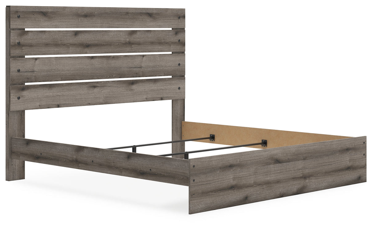 Graystorm Brown Gray King Panel Bed by Ashley at Eve Furniture