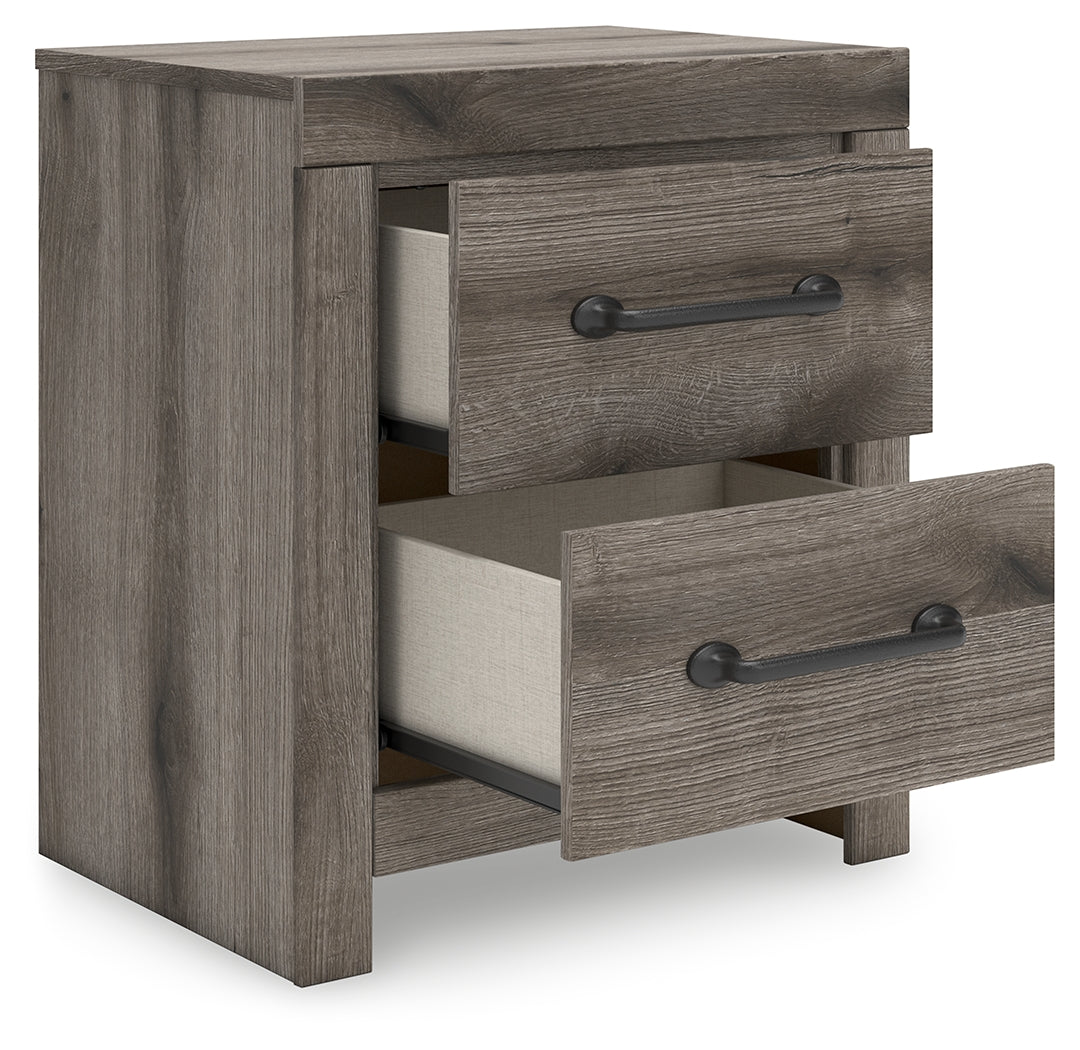 Graystorm Brown Gray Nightstand by Ashley at Eve Furniture