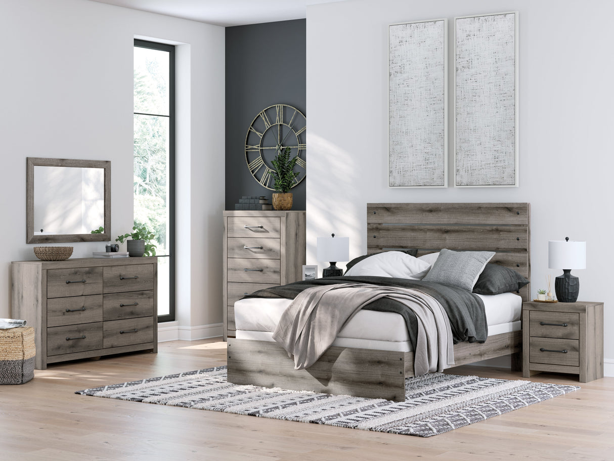 Graystorm Brown Gray Queen Panel Bed by Ashley at Eve Furniture