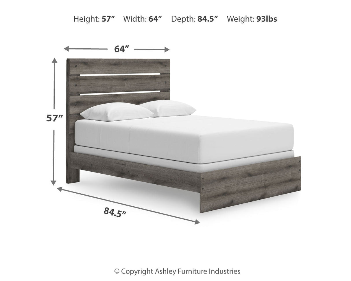 Graystorm Brown Gray Queen Panel Bed by Ashley at Eve Furniture