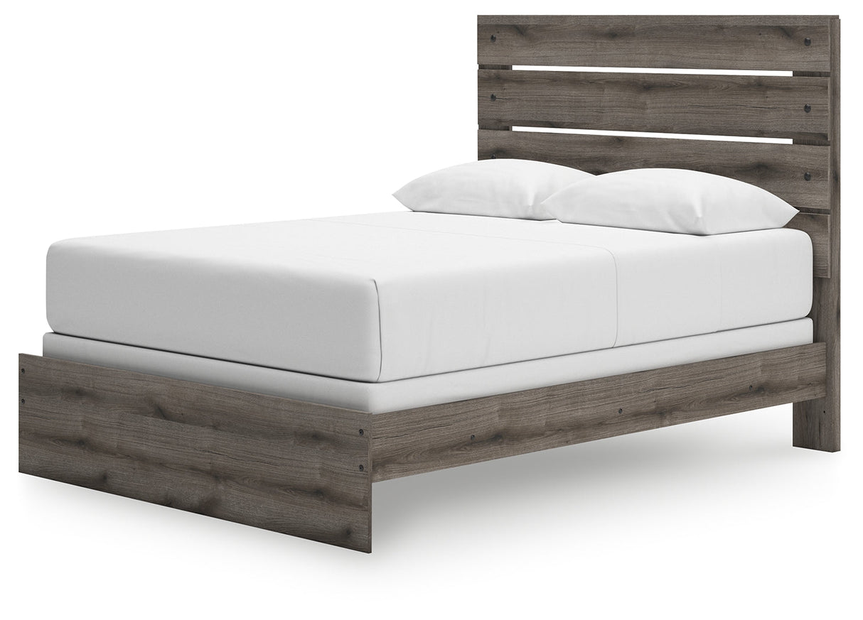 Graystorm Brown Gray Queen Panel Bed by Ashley at Eve Furniture