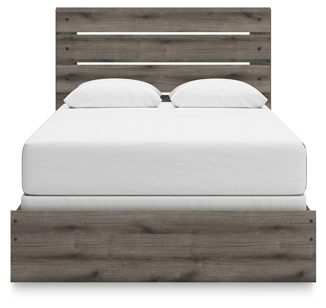 Graystorm Brown Gray Queen Panel Bed by Ashley at Eve Furniture