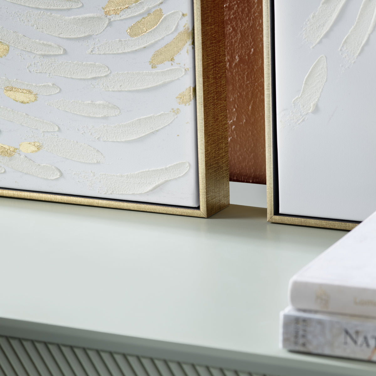 Great Escape White/Gold Canvas by Crestview at Eve Furniture
