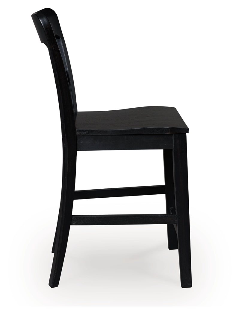 Greddinton Black Counter Height Barstool, Set of 2 by Ashley at Eve Furniture