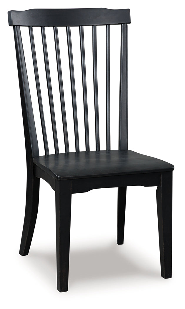Greddinton Black Dining Room Side Chair (Set of 2) by Ashley at Eve Furniture
