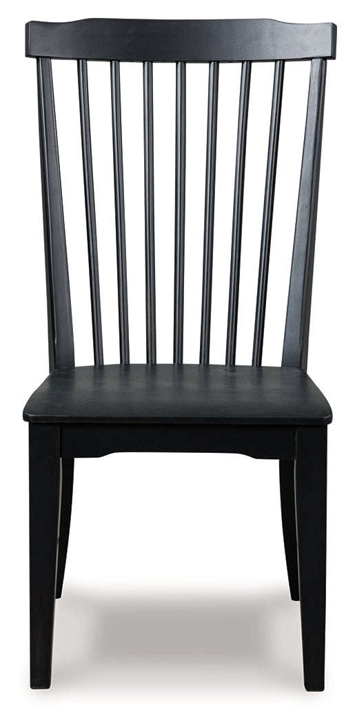 Greddinton Black Dining Room Side Chair (Set of 2) by Ashley at Eve Furniture