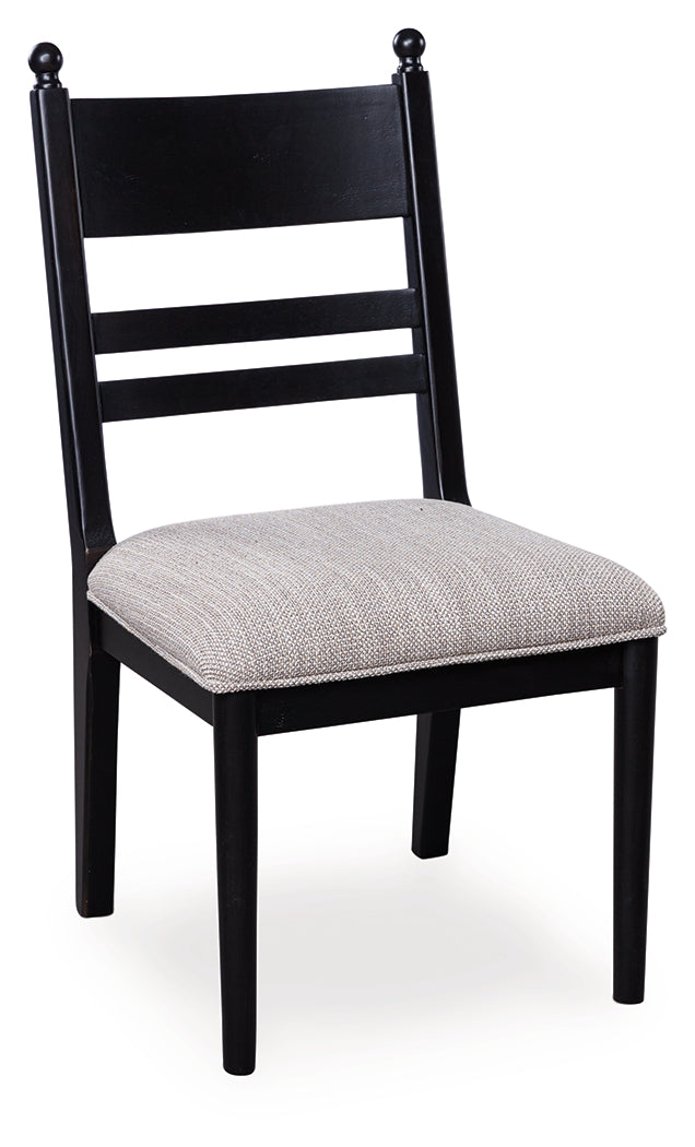 Greddinton Black Dining UPH Side Chair (Set of 2) by Ashley at Eve Furniture