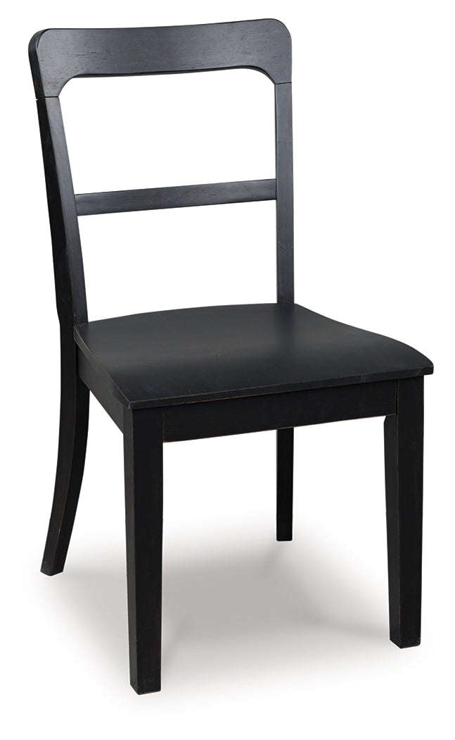 Greddinton Black Dining Upholstered Side Chair (Set of 2) by Ashley at Eve Furniture