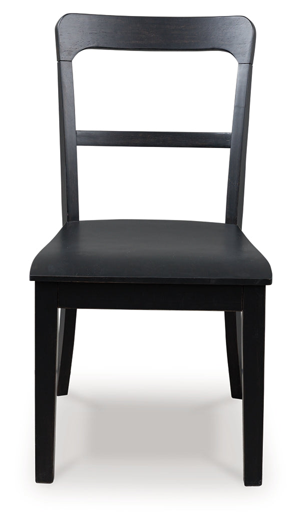 Greddinton Black Dining Upholstered Side Chair (Set of 2) by Ashley at Eve Furniture