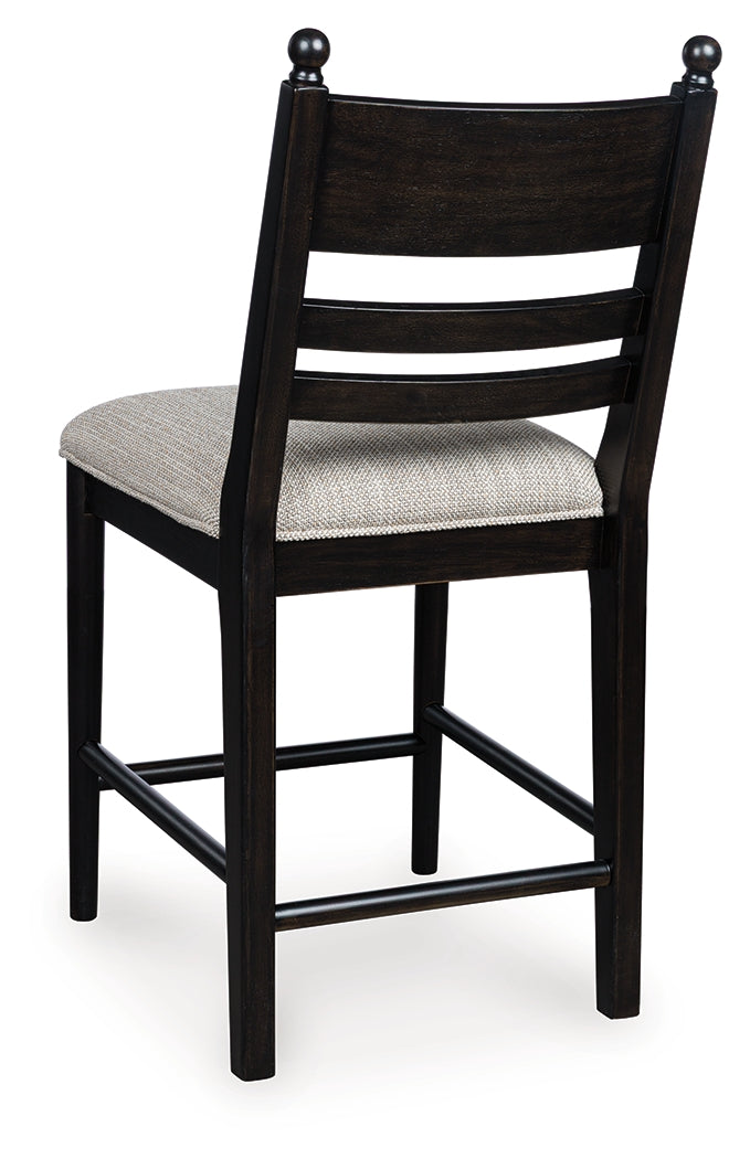 Greddinton Black Upholstered Barstool (Set of 2) by Ashley at Eve Furniture