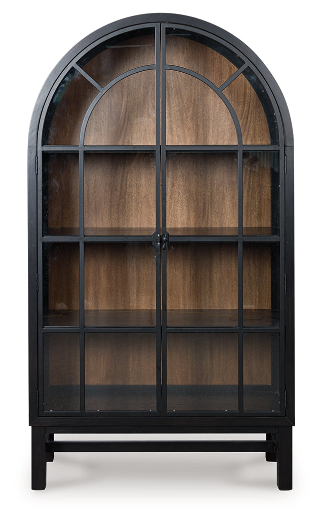 Greddinton Black/Brown Display Cabinet by Ashley at Eve Furniture