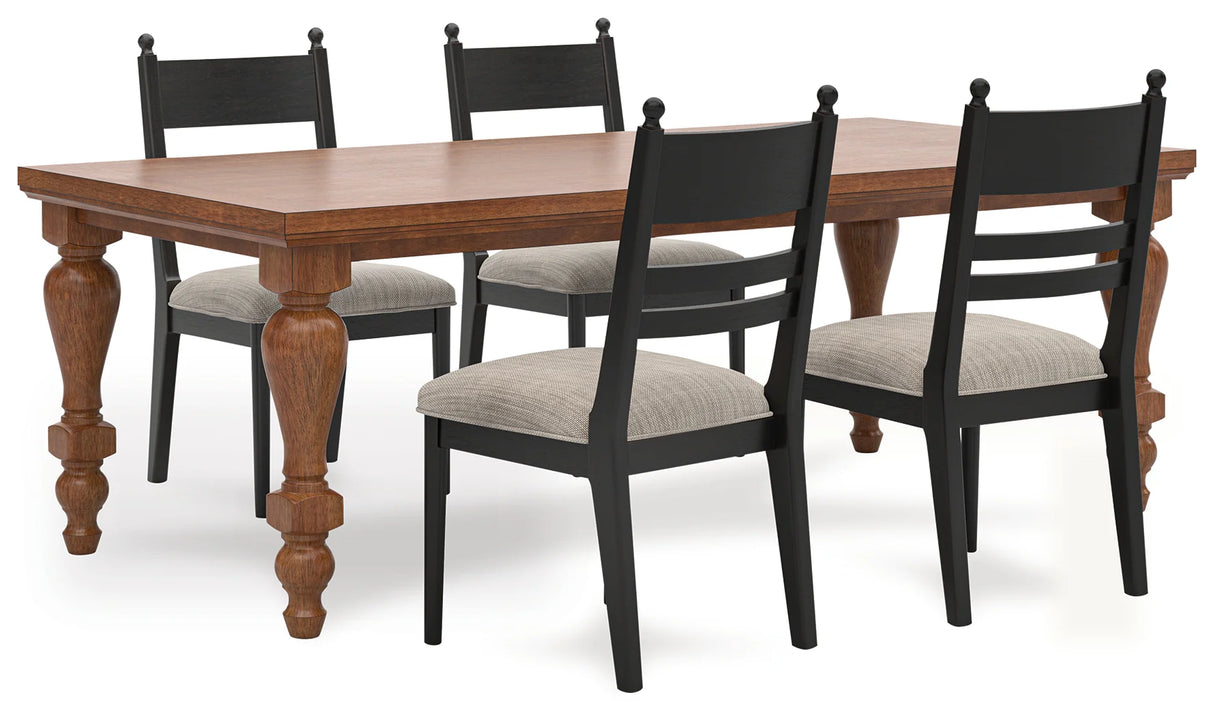 Greddinton Brown Dining Table and 4 Chairs by Ashley at Eve Furniture
