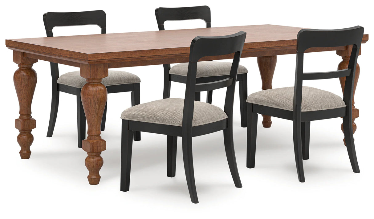 Greddinton Brown Dining Table and 4 Chairs by Ashley at Eve Furniture