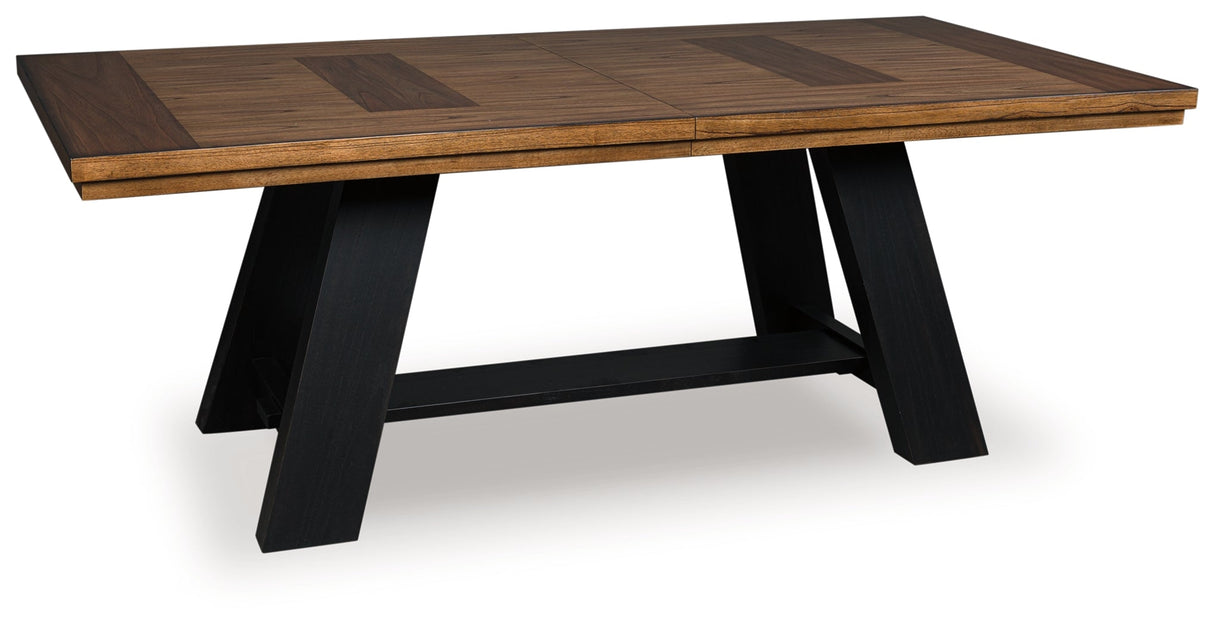 Greddinton Brown/Black Dining Extension Table by Ashley at Eve Furniture