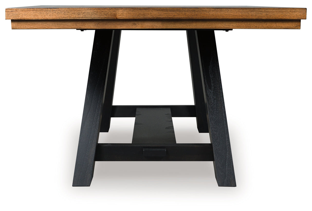 Greddinton Brown/Black Dining Extension Table by Ashley at Eve Furniture