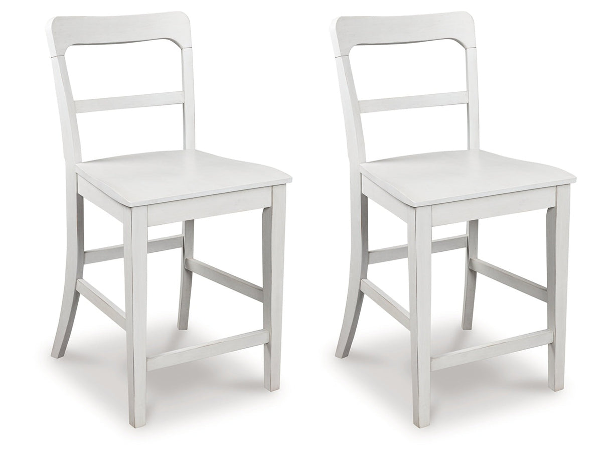 Greddinton White Barstool (Set of 2) by Ashley at Eve Furniture