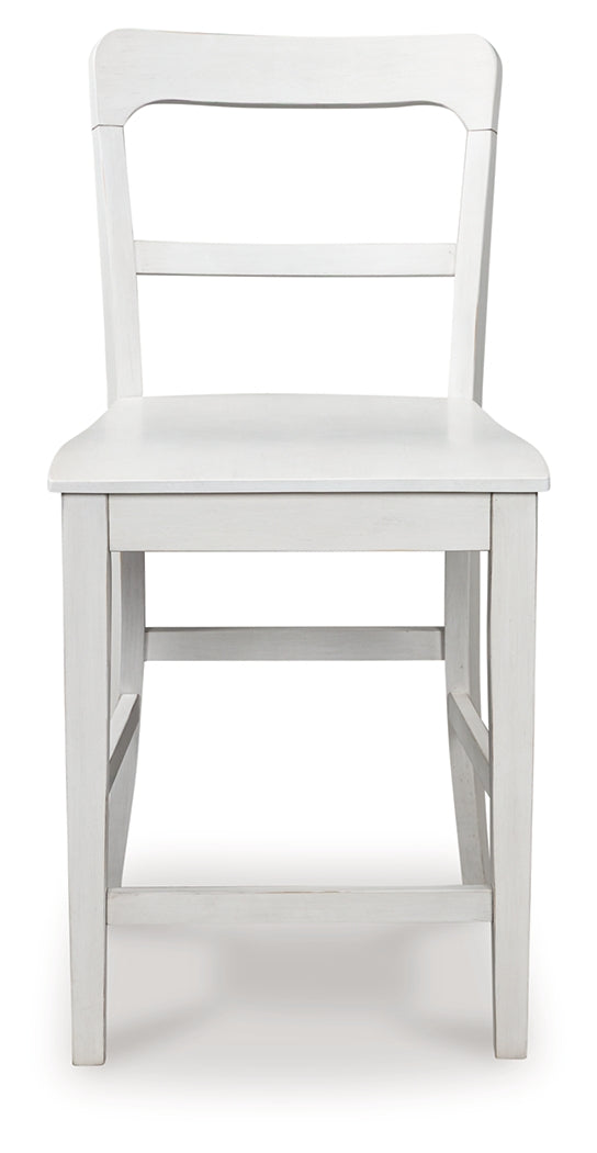Greddinton White Counter Height Barstool, Set of 2 by Ashley at Eve Furniture