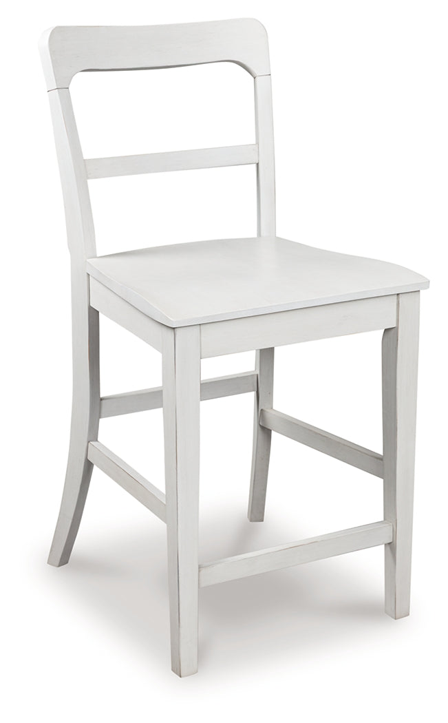 Greddinton White Counter Height Barstool, Set of 2 by ASHLEY FURNITURE at Eve Furniture