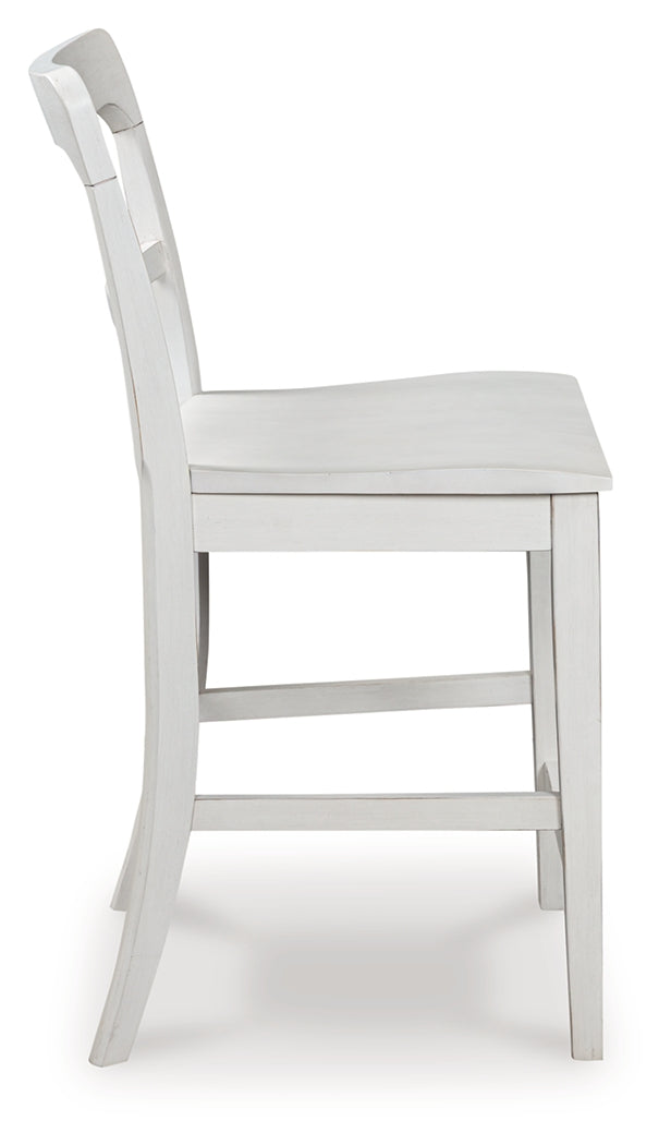 Greddinton White Counter Height Barstool, Set of 2 by ASHLEY FURNITURE at Eve Furniture