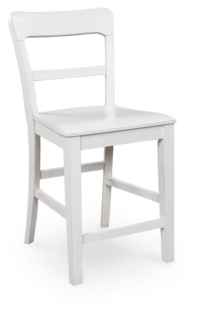 Greddinton White Counter Height Barstool, Set of 2 by ASHLEY FURNITURE at Eve Furniture