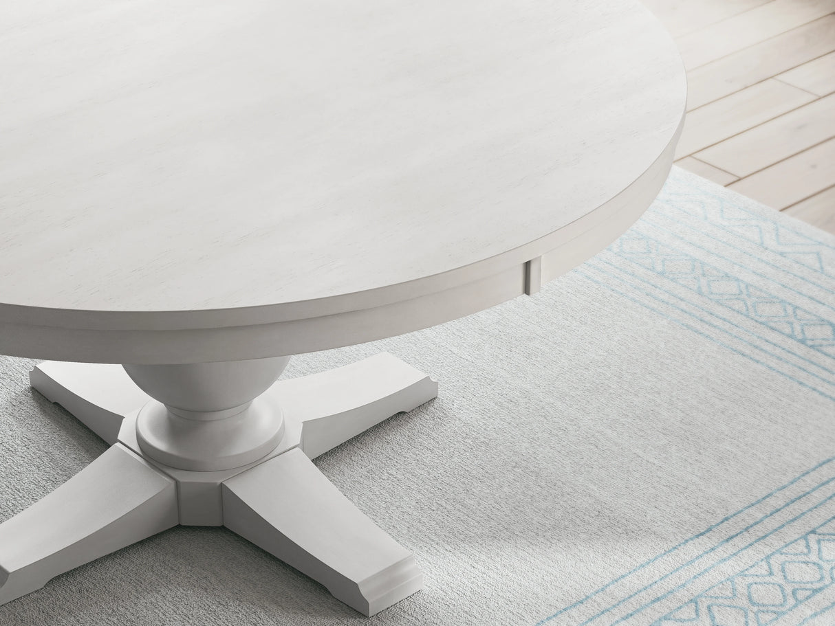 Greddinton White Dining Table and 4 Black Chairs by Ashley at Eve Furniture