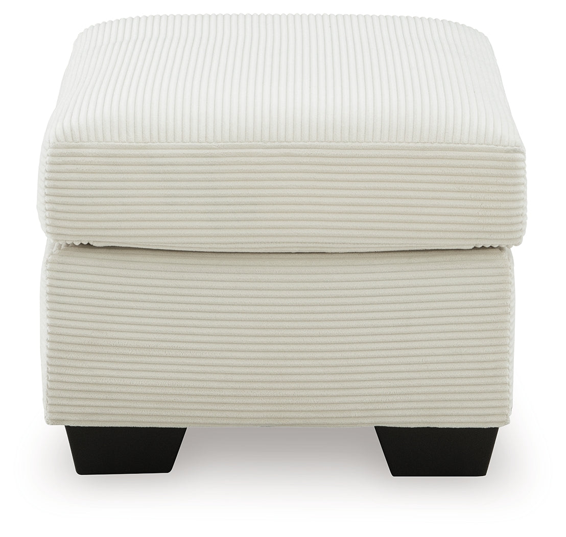 Greenbriar Ivory Ottoman by Ashley at Eve Furniture