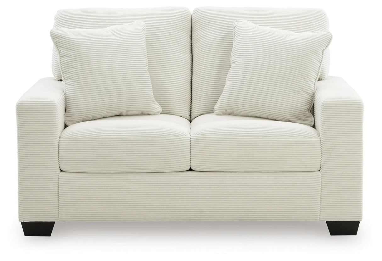 Greenbriar Ivory Loveseat by Ashley at Eve Furniture
