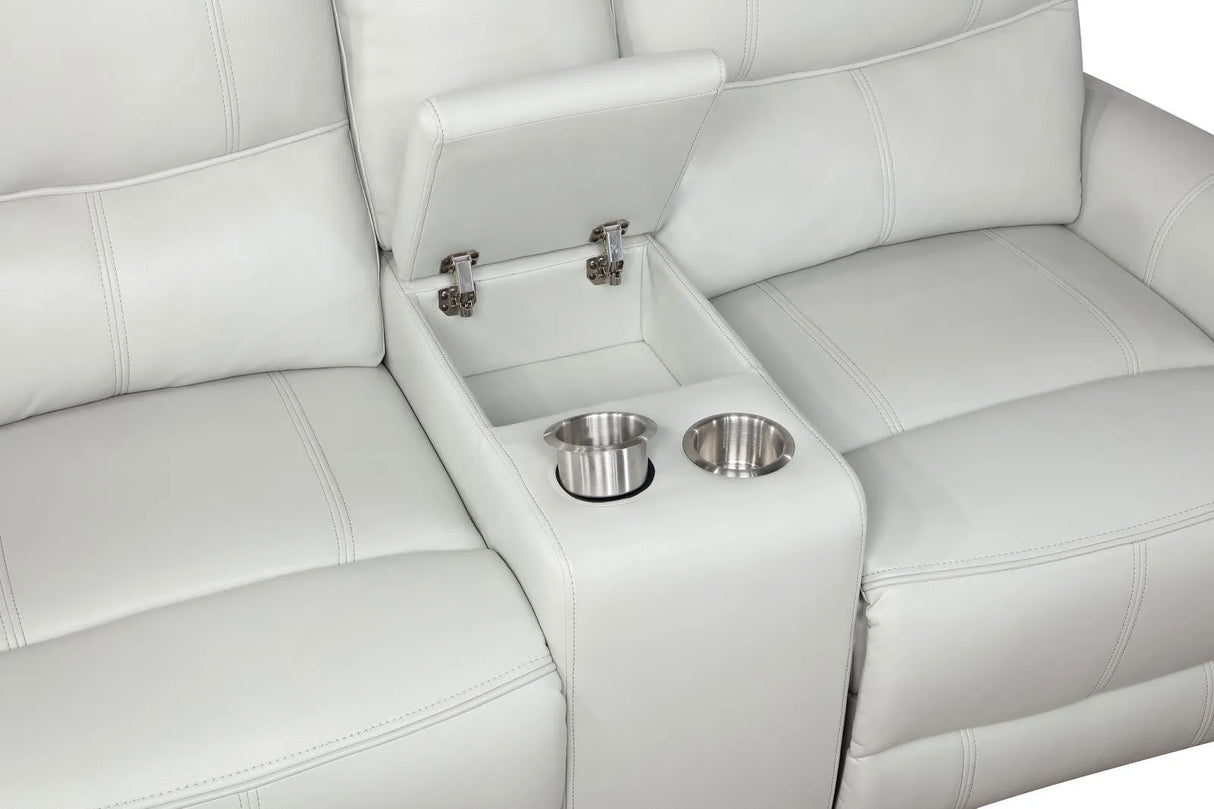Greenfield Dove Grey 2-Piece Power Reclining Sofa Set by Coaster at Eve Furniture