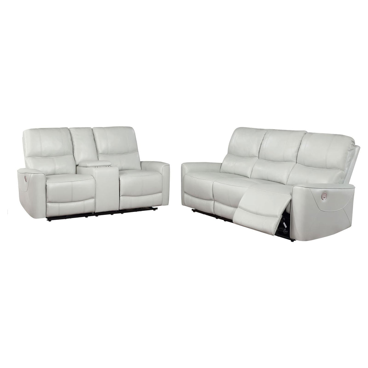 Greenfield Dove Grey 2-Piece Power Reclining Sofa Set by Coaster at Eve Furniture