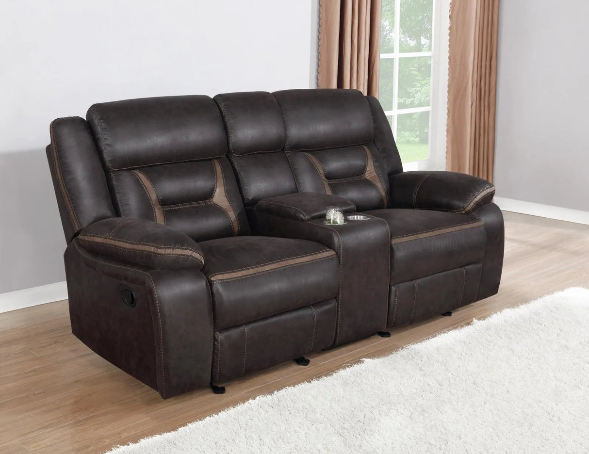 Greer Dark Brown 2-Piece Upholstered Tufted Living Room Set by Coaster at Eve Furniture