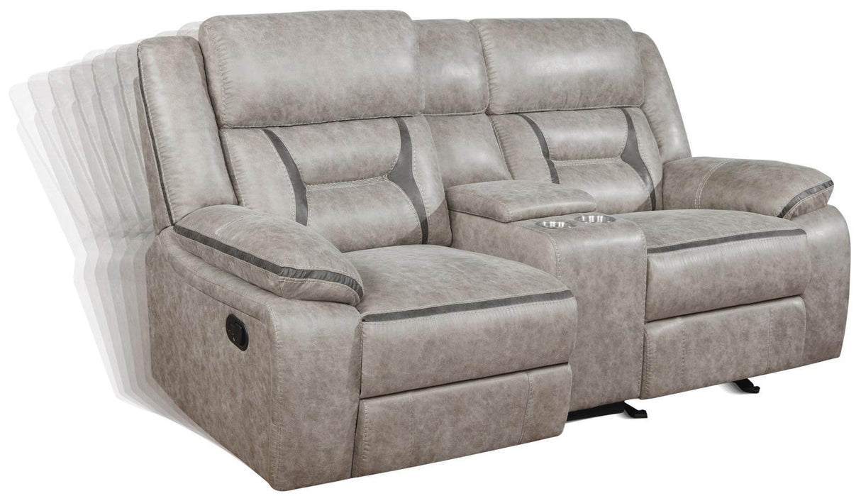 Greer Upholstered Tufted Back Glider Loveseat by Coaster at Eve Furniture