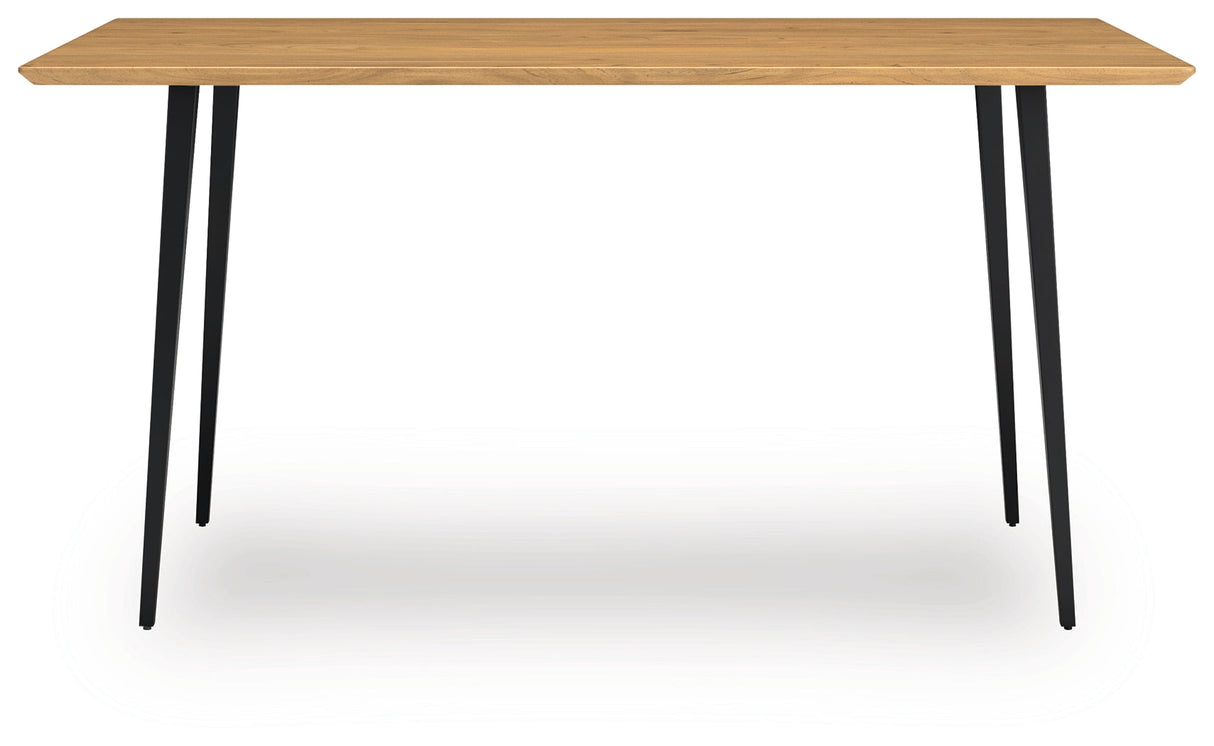 Gretlynn Natural And Black Dining Table by Ashley at Eve Furniture