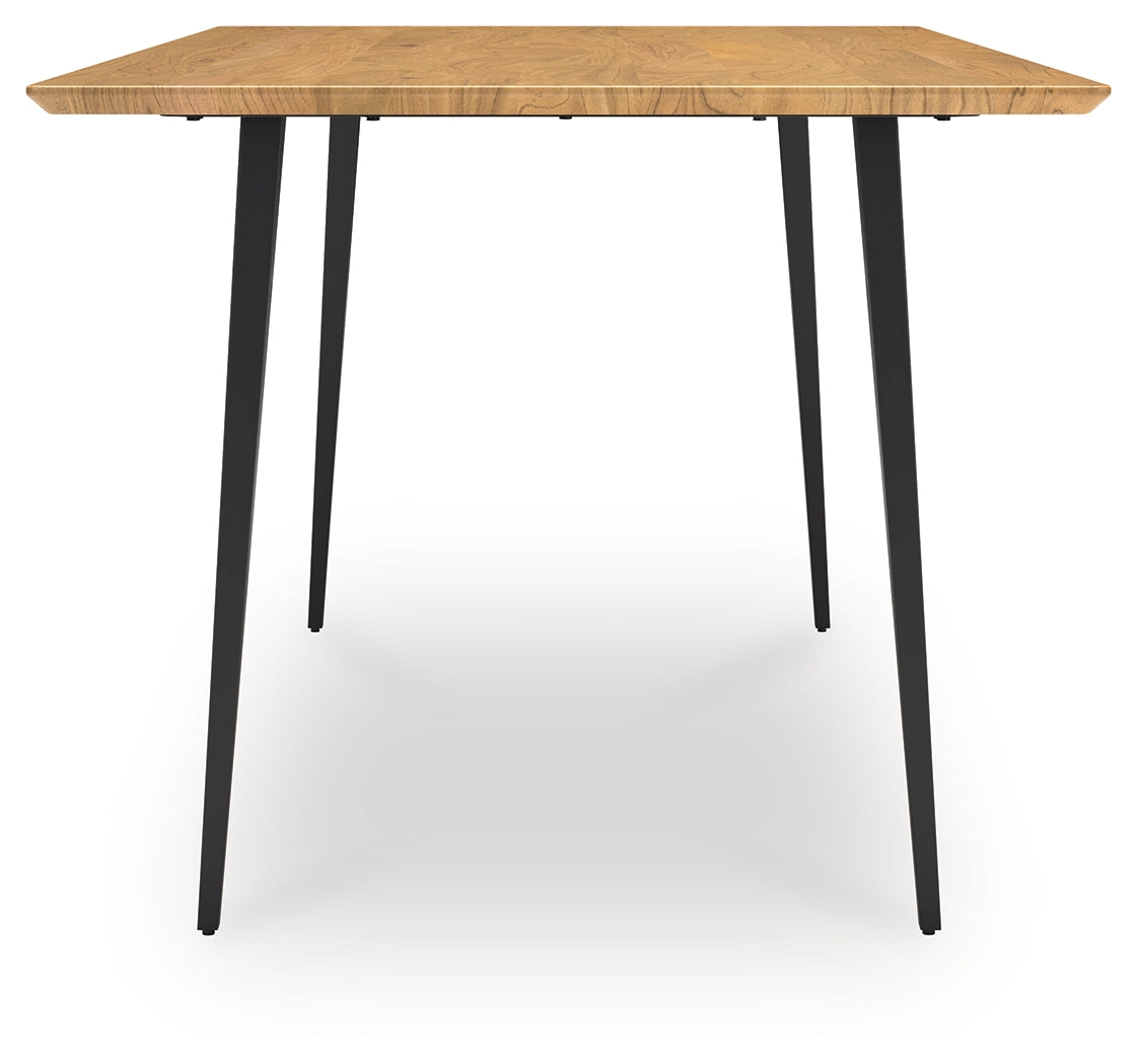 Gretlynn Natural And Black Dining Table by Ashley at Eve Furniture