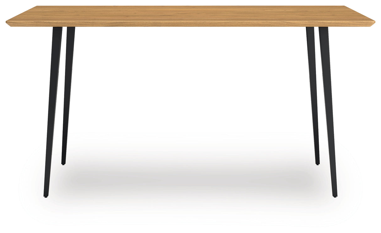 Gretlynn Natural And Black Dining Table by Ashley at Eve Furniture