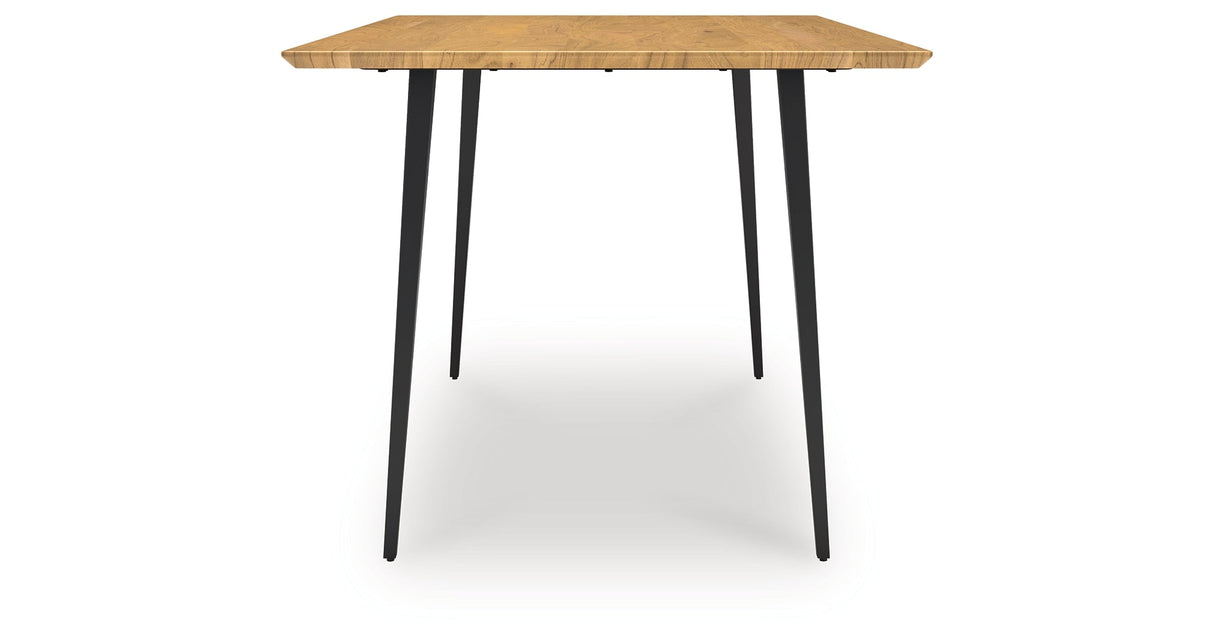 Gretlynn Natural And Black Rectangular Dining Room Set by Ashley at Eve Furniture