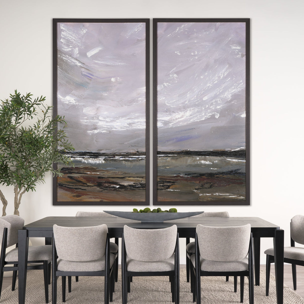 Grey Day II by Mercana Studio a Hand Embellished Textured Framed Canvas by Mercana at Eve Furniture