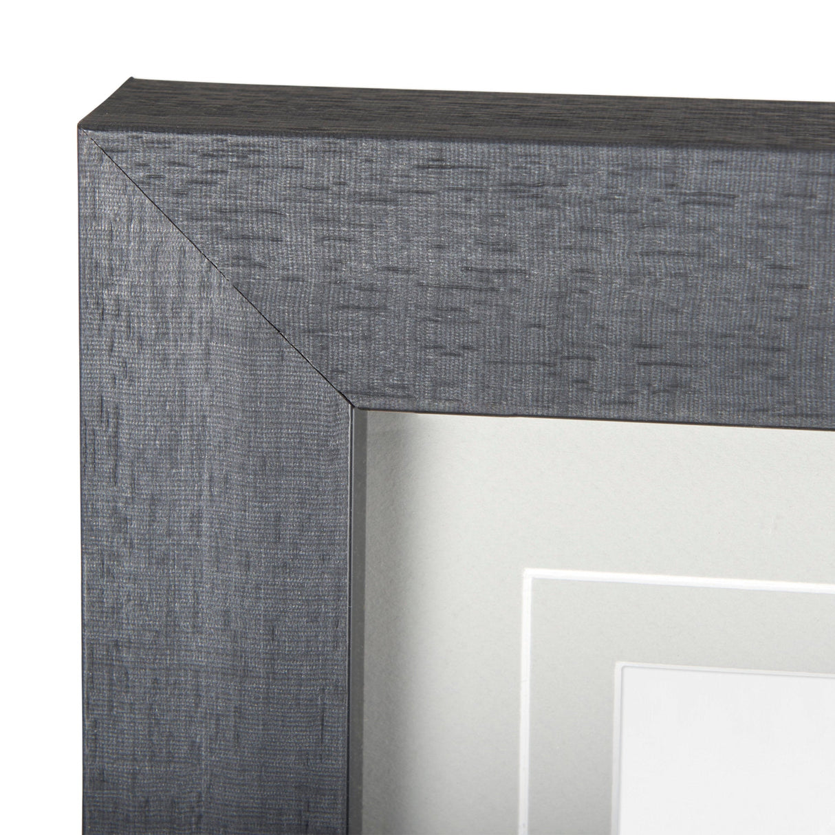 Grey & White Barn Ii by Mercana Studio Hand Embellished Textured Framed Photo Art Print Matted under by Mercana at Eve Furniture