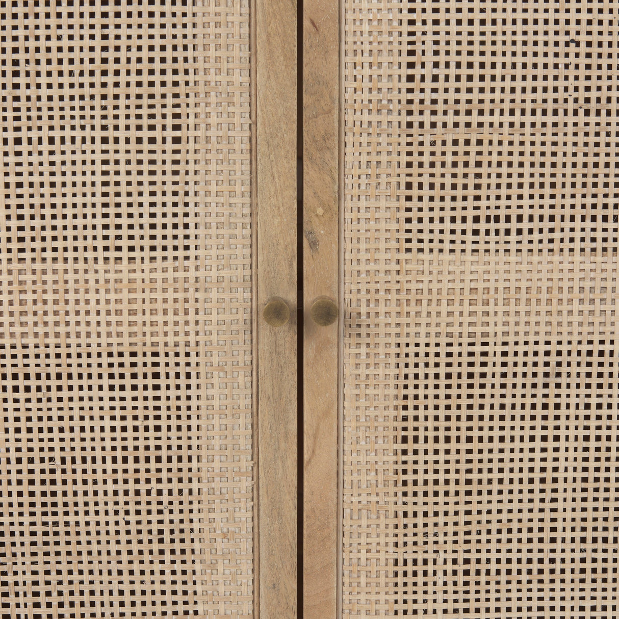 Grier Light Brown Wood w/ Cane 2 Door Accent Cabinet by Mercana at Eve Furniture