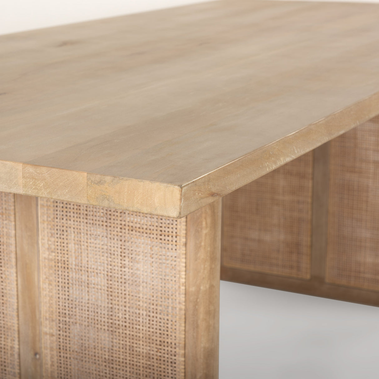Grier Light Brown Wood w/ Cane Dining Table by Mercana at Eve Furniture