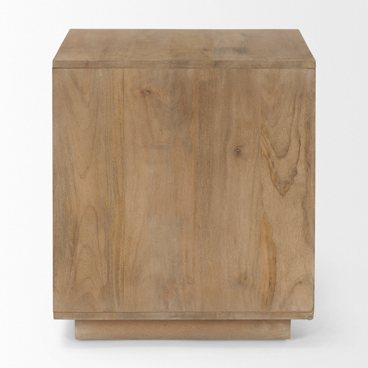 Grier Light Brown Wood w/ Cane End Table by Mercana at Eve Furniture